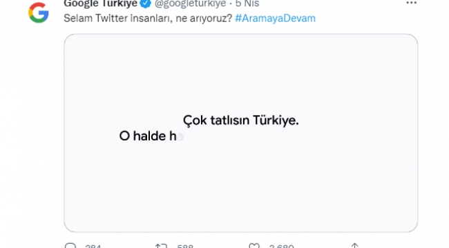 Google Türkiye Mavi Tikli twitter hesabı ilk bunu paylaştı!