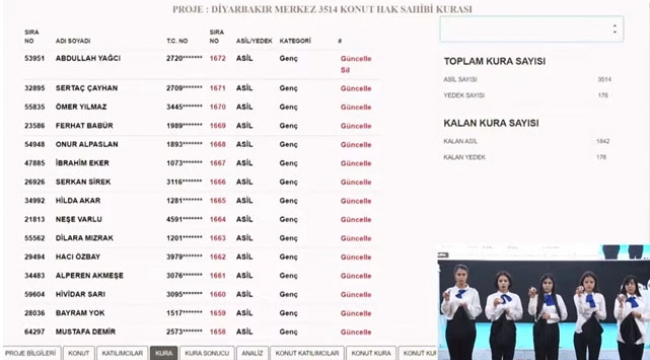 TOKİ Diyarbakır Merkez kura çekilişi sonuçları isim isim tüm liste sorgulama ekranı